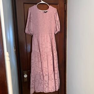 Chic Light Pink Long Sleeve Dress